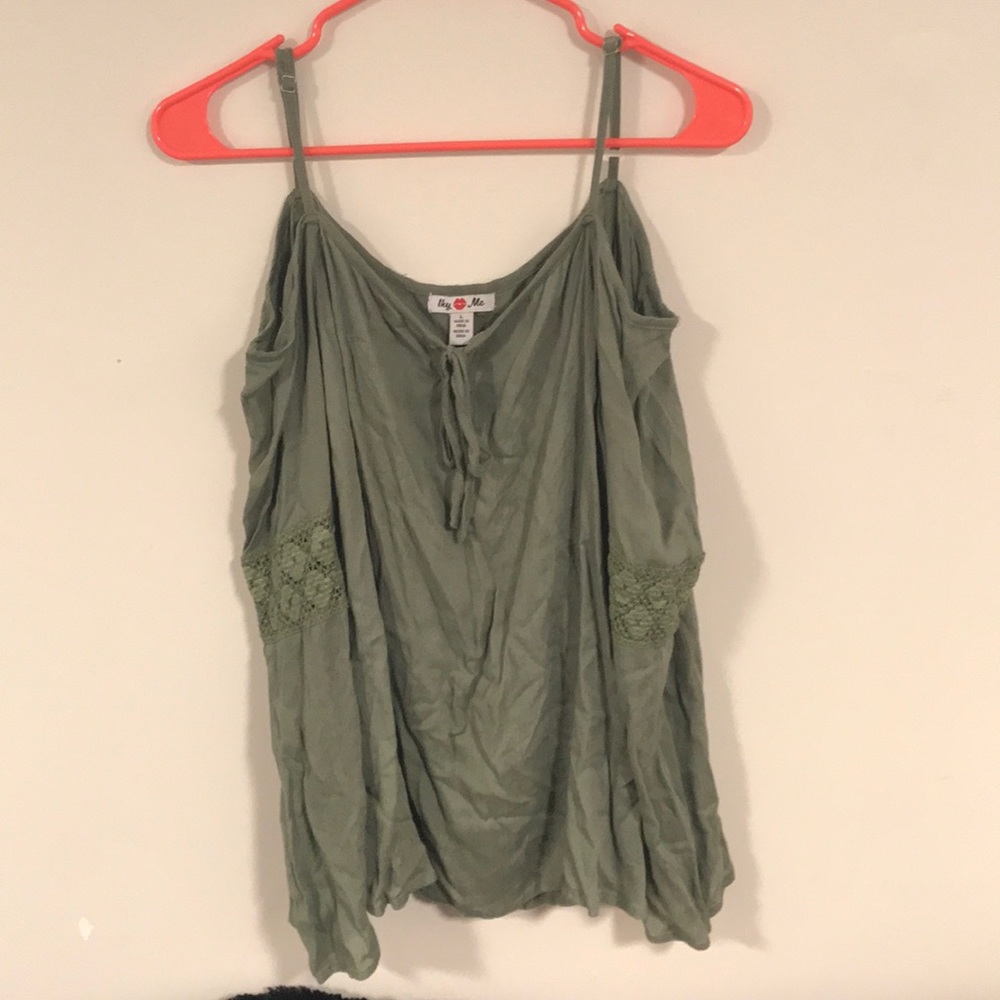 Pale Green Off the Shoulder Top